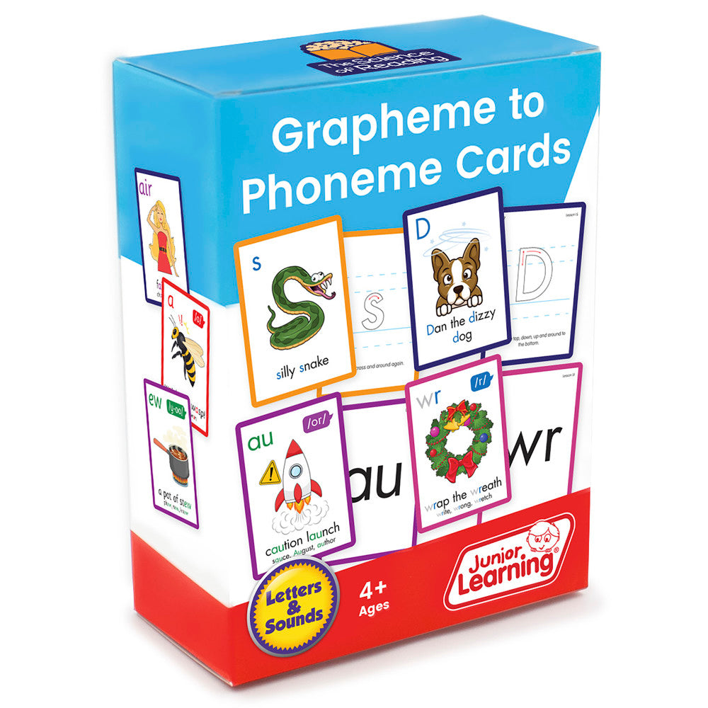 Junior Learning Grapheme to Phoneme Flashcards - English Phonics Learning Aid