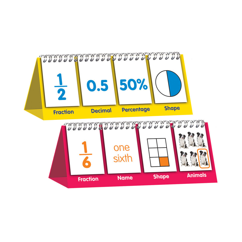 Junior Learning Fraction Flips - Educational Flip Card Set