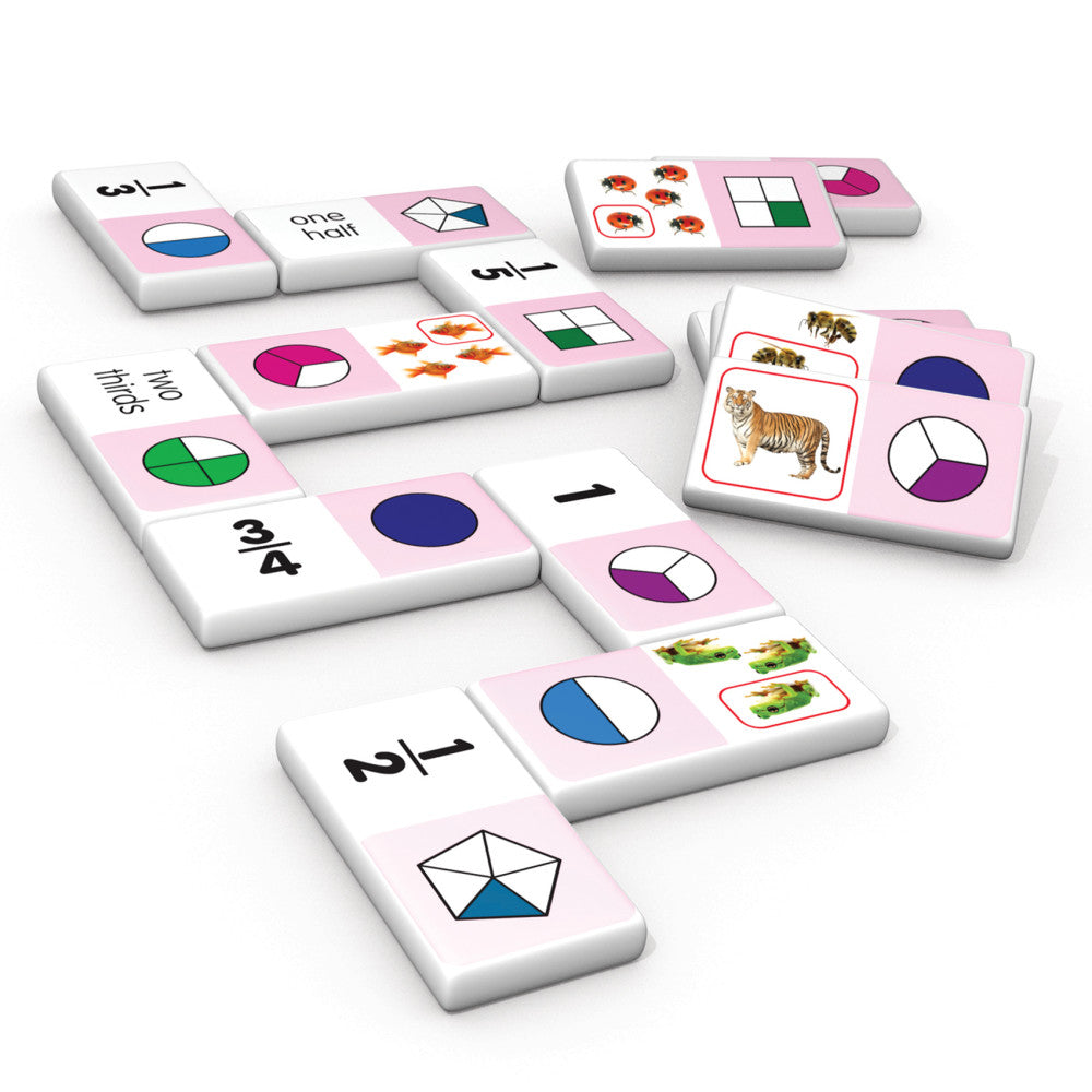 Junior Learning Fraction Dominoes Set - Educational Matching Game