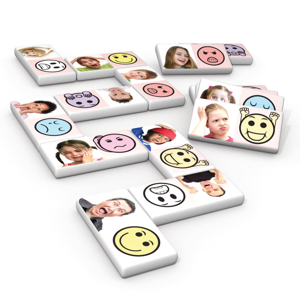 Junior Learning Emotion Dominoes Game - Educational Matching Set for Ages 4-8