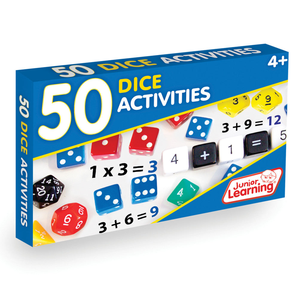 Junior Learning 50 Dice Activities - Educational Math Game for Ages 5-6