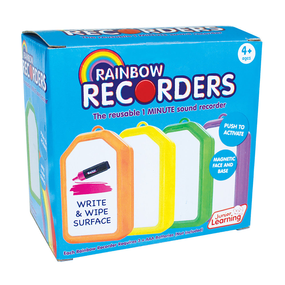 Junior Learning Rainbow Recorders, Set of Four, Multicolor