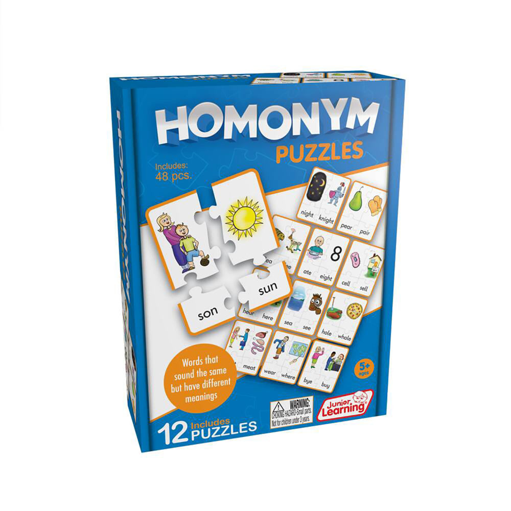 Homonym Puzzles Junior Learning Set - 48 pc