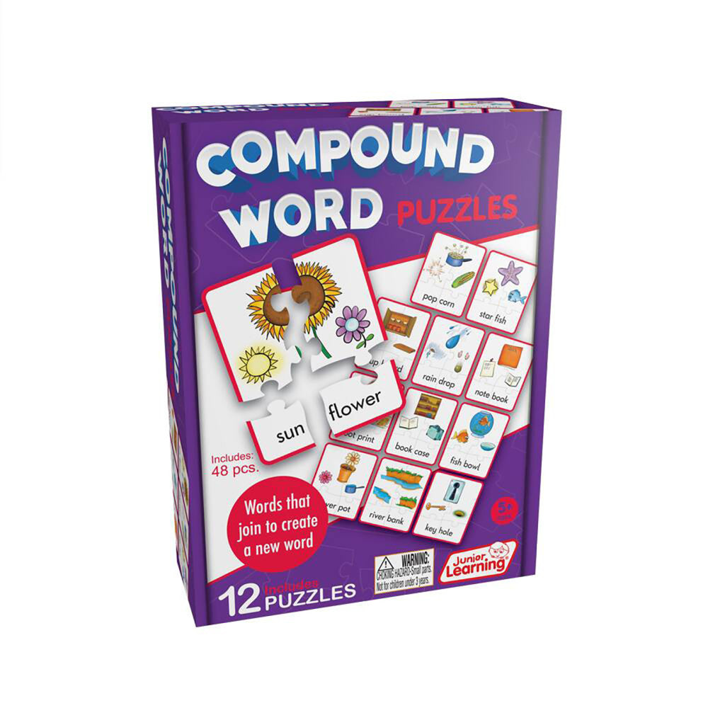 Junior Learning Compound Word Formation 48-Piece Puzzle Set