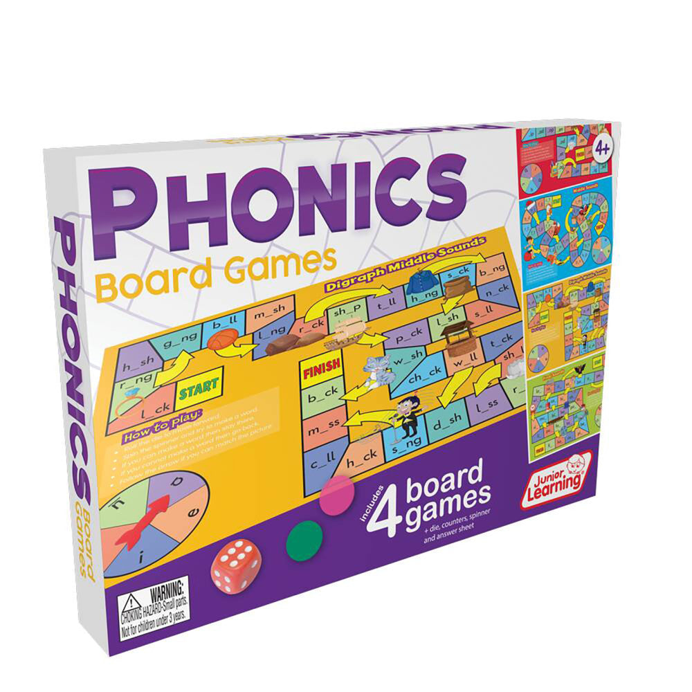 Junior Learning Phonics Board Games - Educational Spelling Mnemonics