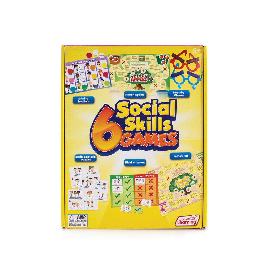 Junior Learning 6 Social Skills Games - Emotional & Ethical Development Set