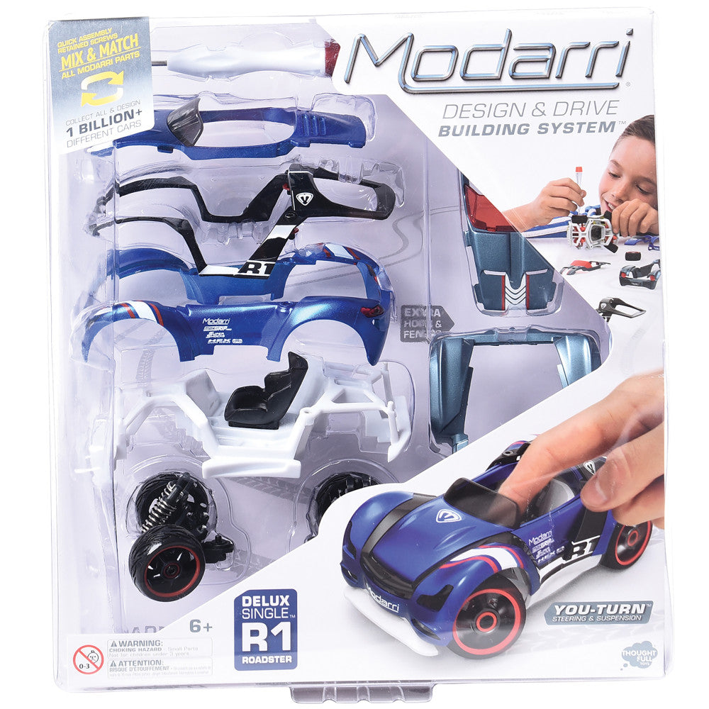 Modarri: R1 Roadster - Deluxe Single DIY Design & Build Toy Car, Kids Ages 6+