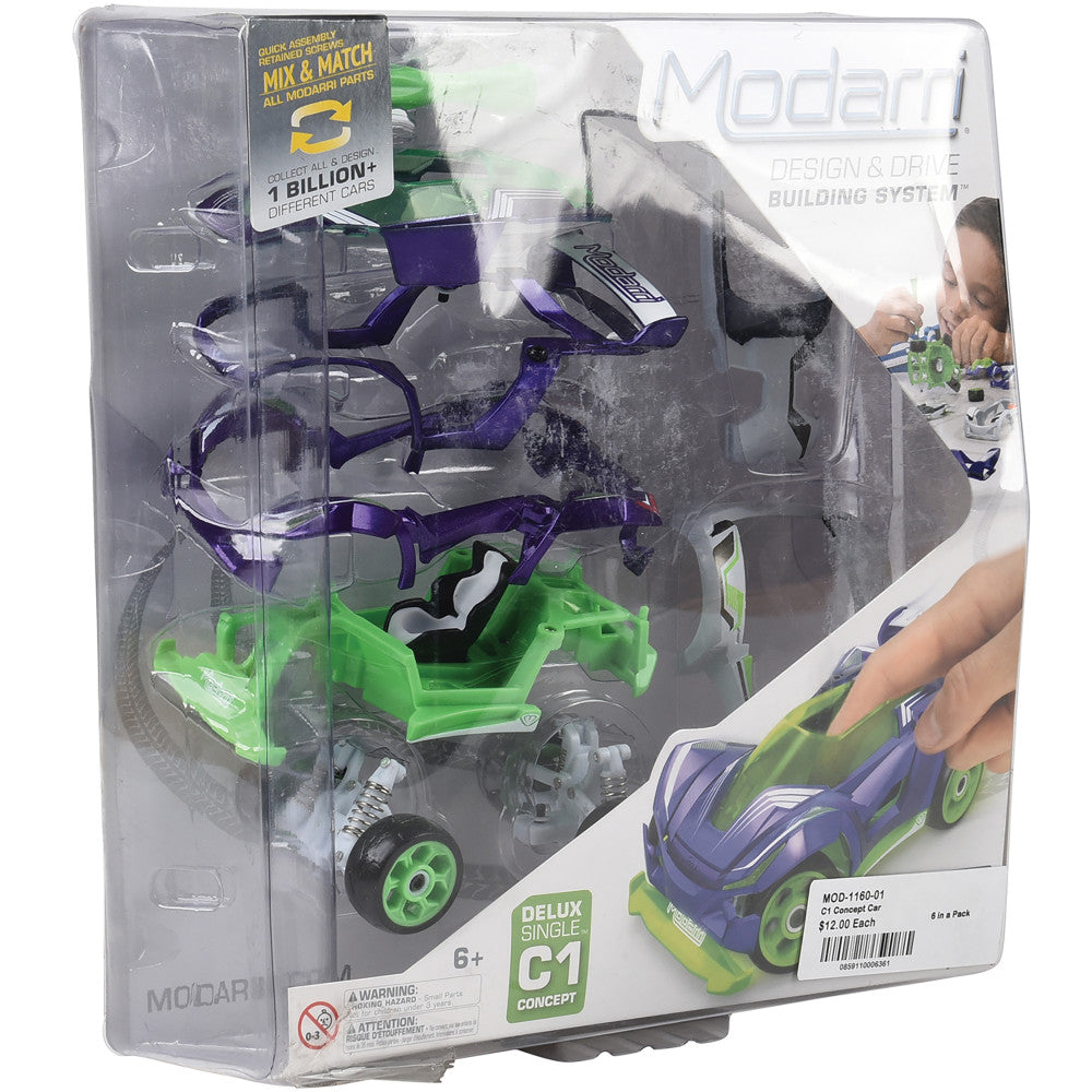 Modarri: C1 Concept Car - Deluxe Single DIY Design & Build Toy Car, Kids Ages 6+