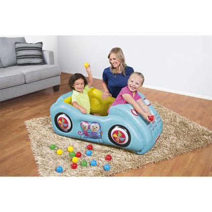 Fisher-Price Race Car Inflatable Ball Pit with 25 Colorful Balls