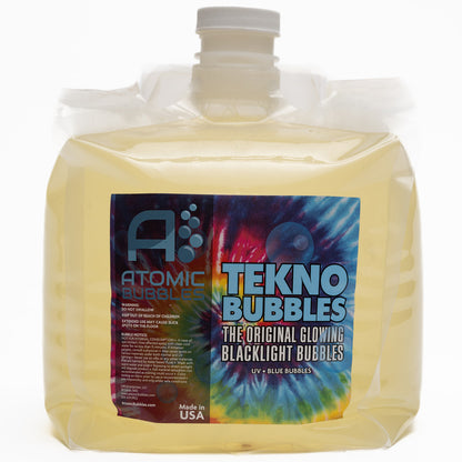 Atomic Bubbles Tekno Bubbles - UV Glowing Bubble Refill - Blue - 128oz