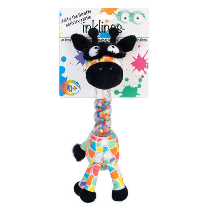 Inklings Baby Jaffy - Multicolor Fringed Footed Giraffe Rattle & Plush Toy