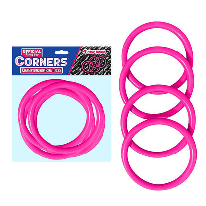 Corners Championship Magenta Pink Ring Toss Set - 4pc Official Ring Set