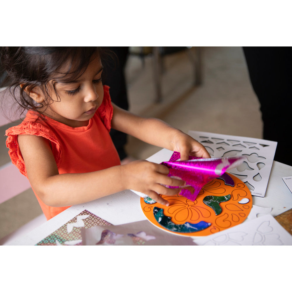 Kulture Khazana: Foil Craft Kit: Rangoli Mandala – DIY Shiny Designs, Ages 4+