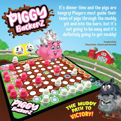 RandomLine of Creative Things: Piggy Backerz - Light Strategy Board Game, Ages 6+, 2 Players