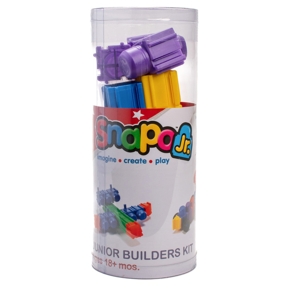 Snapo Jr. Starter Set - 25 pcs - Colorful Blocks & Wheels