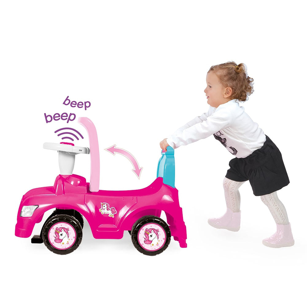 Dolu: Ride On Car: 2-In-1 Walk & Drive - Unicorn, Pink, Blue