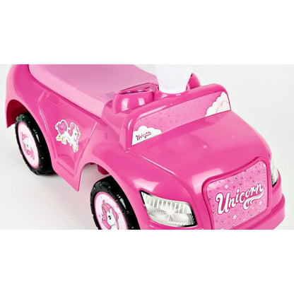 Dolu: Ride On Car: 2-In-1 Walk & Drive - Unicorn, Pink, Blue