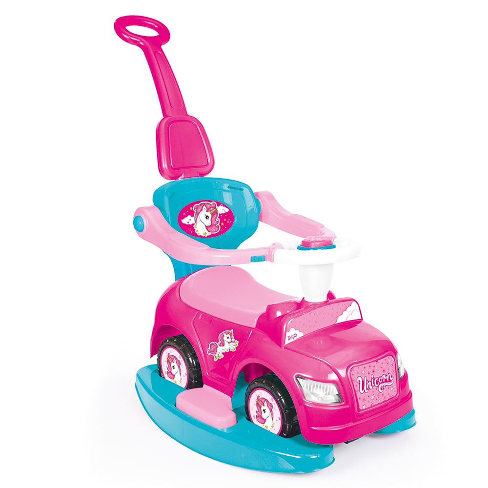 Dolu: Ride On Car: 4-In-1 Walk & Drive - Unicorn & Pink