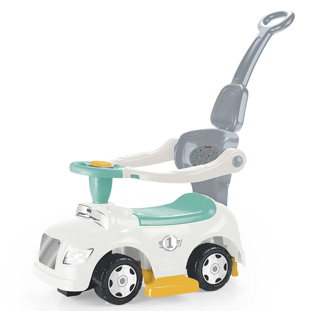 Dolu: Ride-On Car: 3-In-1 Walk & Drive - White, Green, Yellow