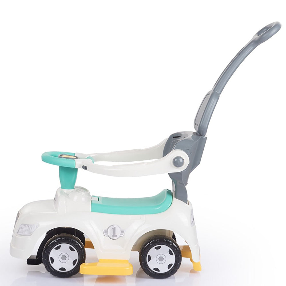 Dolu: Ride-On Car: 3-In-1 Walk & Drive - White, Green, Yellow