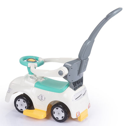 Dolu: Ride-On Car: 3-In-1 Walk & Drive - White, Green, Yellow