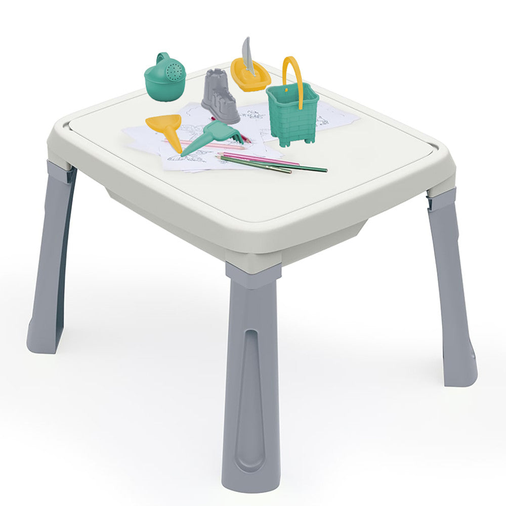 Dolu: 3-In-1 Activity Table: Sand, Water & Creativity - White, Green, Yellow