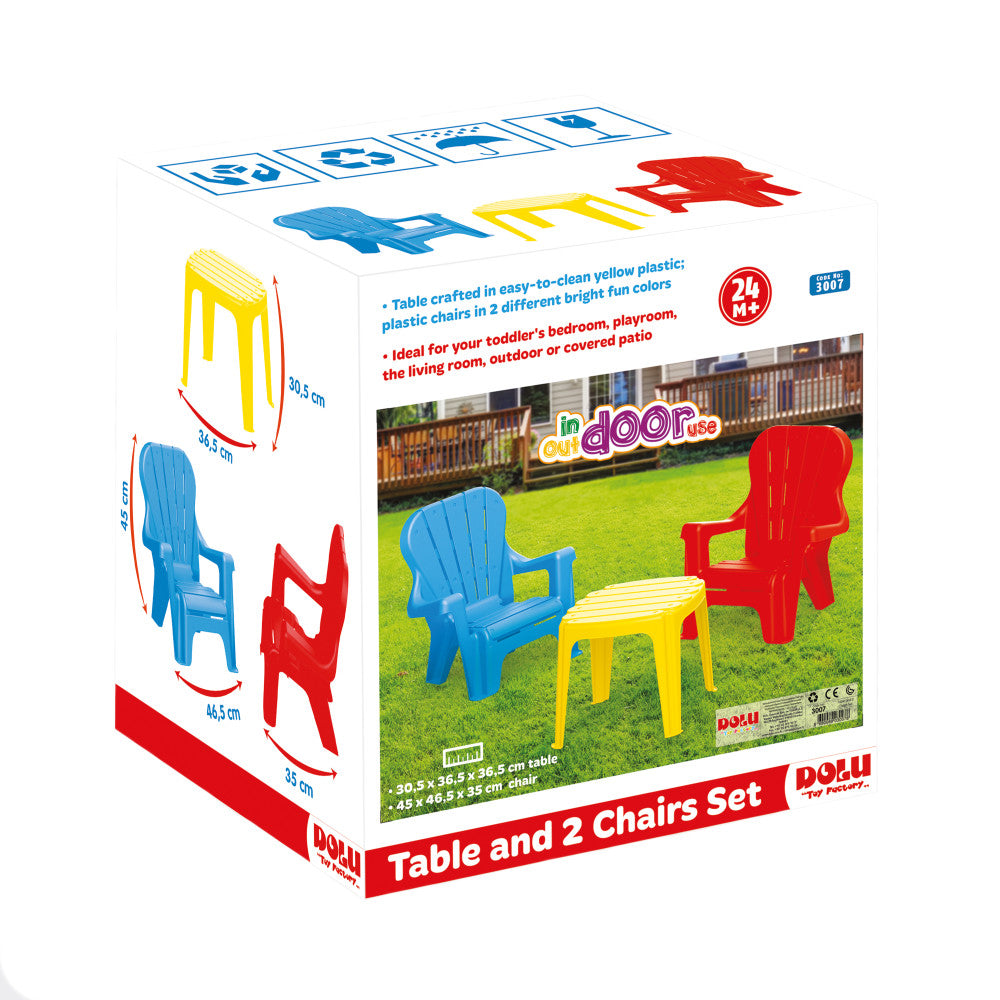 Dolu Toys - Ergonomic Children's Plastic Table and Chair Set