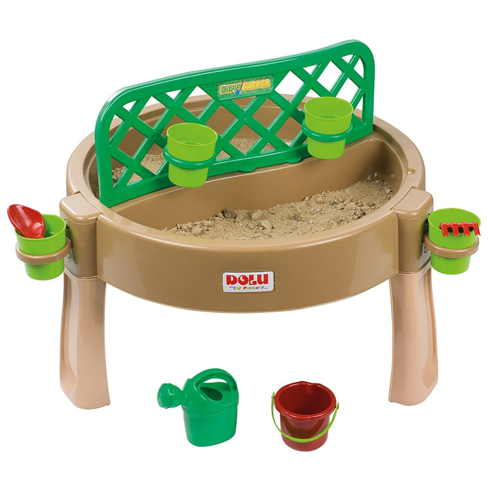 Dolu: 4-In-1 Activity Table: Gardening, Sand, Water, Creativity - Brown & Green