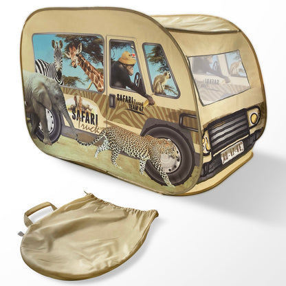 Pop It Up: Safari Truck Tent - Pop-Up Playhouse, Wildlife Animal Themed Design