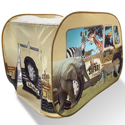 Pop It Up: Safari Truck Tent - Pop-Up Playhouse, Wildlife Animal Themed Design