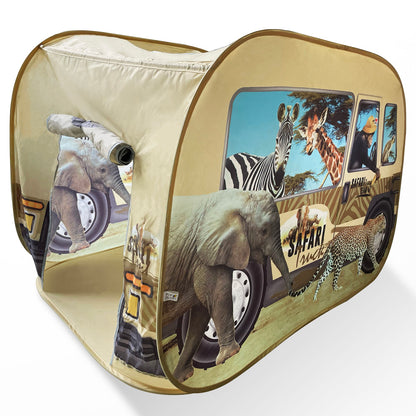 Pop It Up: Safari Truck Tent - Pop-Up Playhouse, Wildlife Animal Themed Design