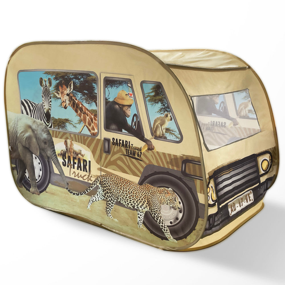 Pop It Up: Safari Truck Tent - Pop-Up Playhouse, Wildlife Animal Themed Design