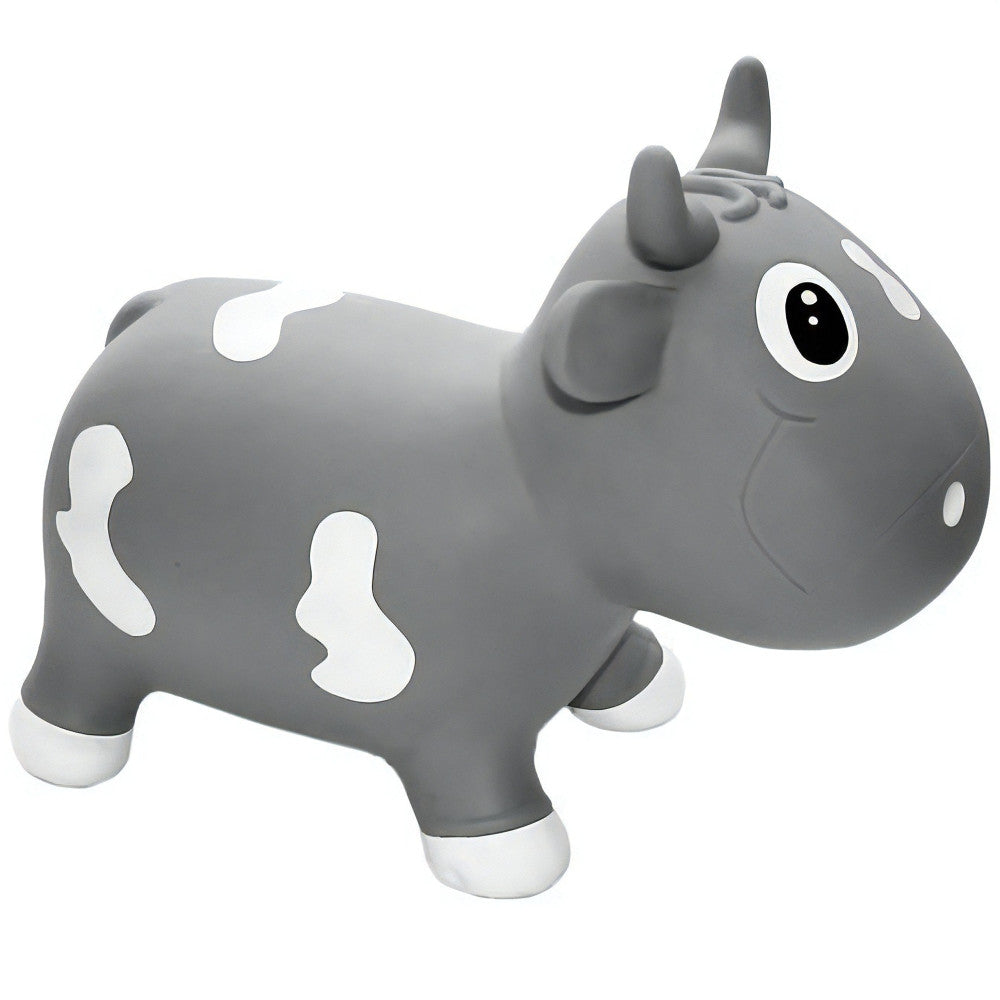 Pop It Up: Kidzzfarm Bouncing Cow: Junior - Grey - Inflatable Animal Hopper