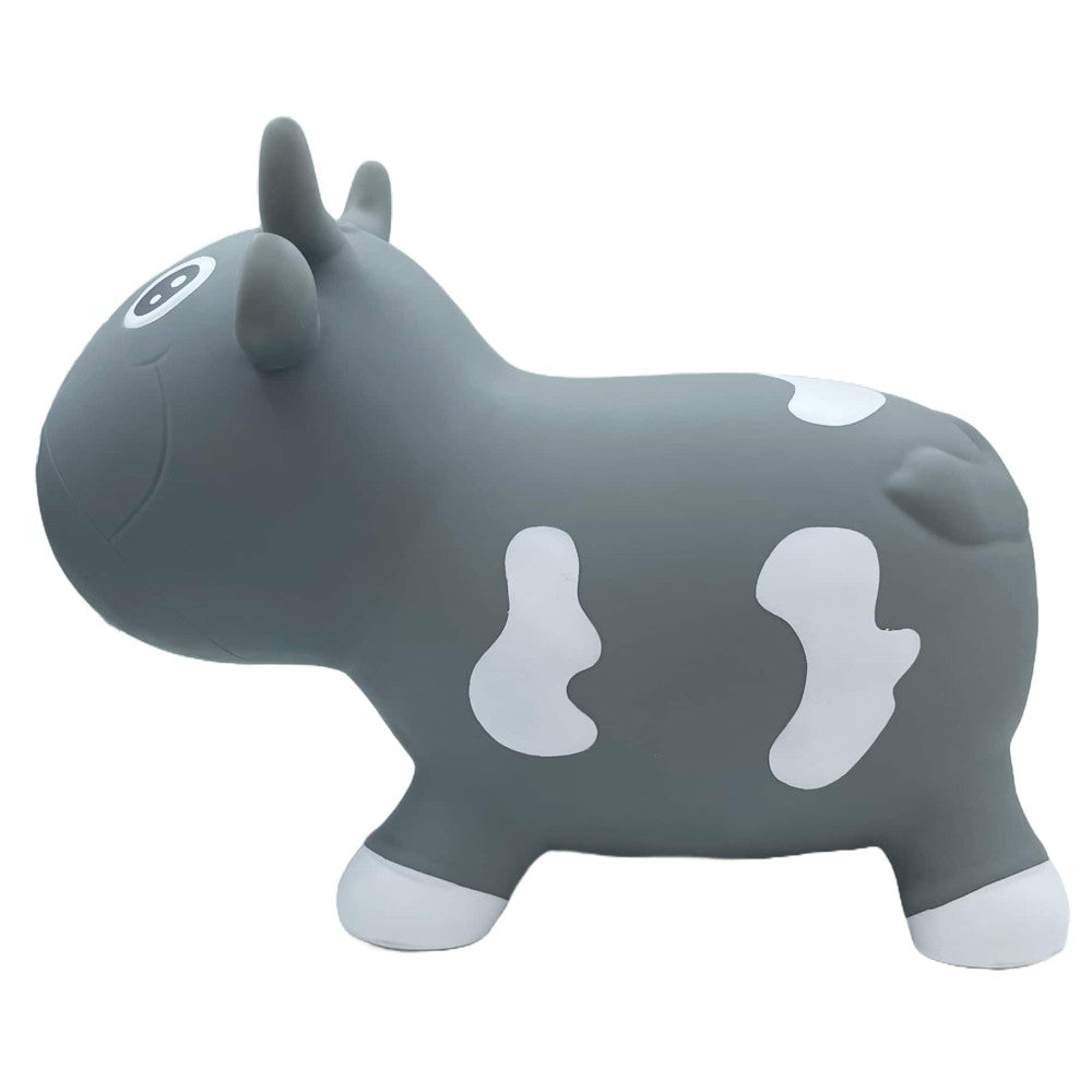 Pop It Up: Kidzzfarm Bouncing Cow: Junior - Grey - Inflatable Animal Hopper