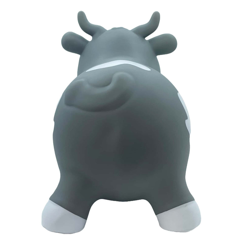 Pop It Up: Kidzzfarm Bouncing Cow: Junior - Grey - Inflatable Animal Hopper