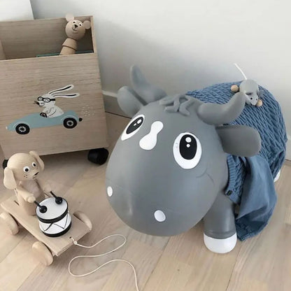 Pop It Up: Kidzzfarm Bouncing Cow: Junior - Grey - Inflatable Animal Hopper