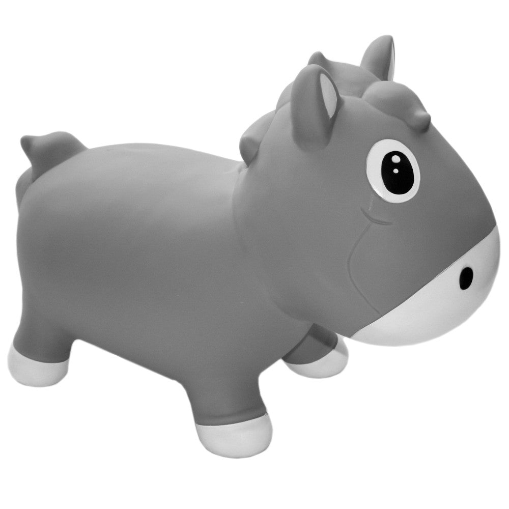 Pop It Up: Kidzzfarm Bouncing Horse: Junior - Grey - Inflatable Animal Hopper