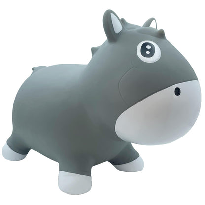 Pop It Up: Kidzzfarm Bouncing Horse: Junior - Grey - Inflatable Animal Hopper