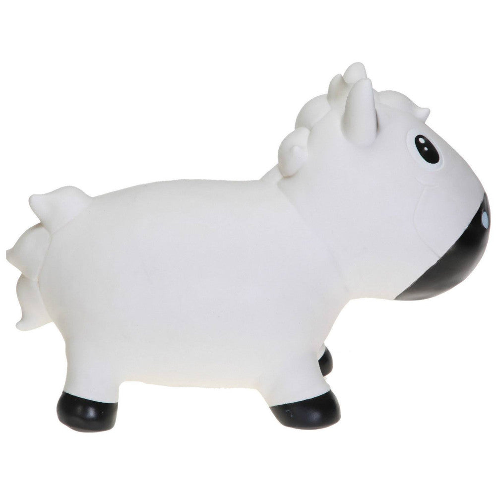 Pop It Up: Kidzzfarm Bouncing Horse: Junior - White - Inflatable Animal Hopper