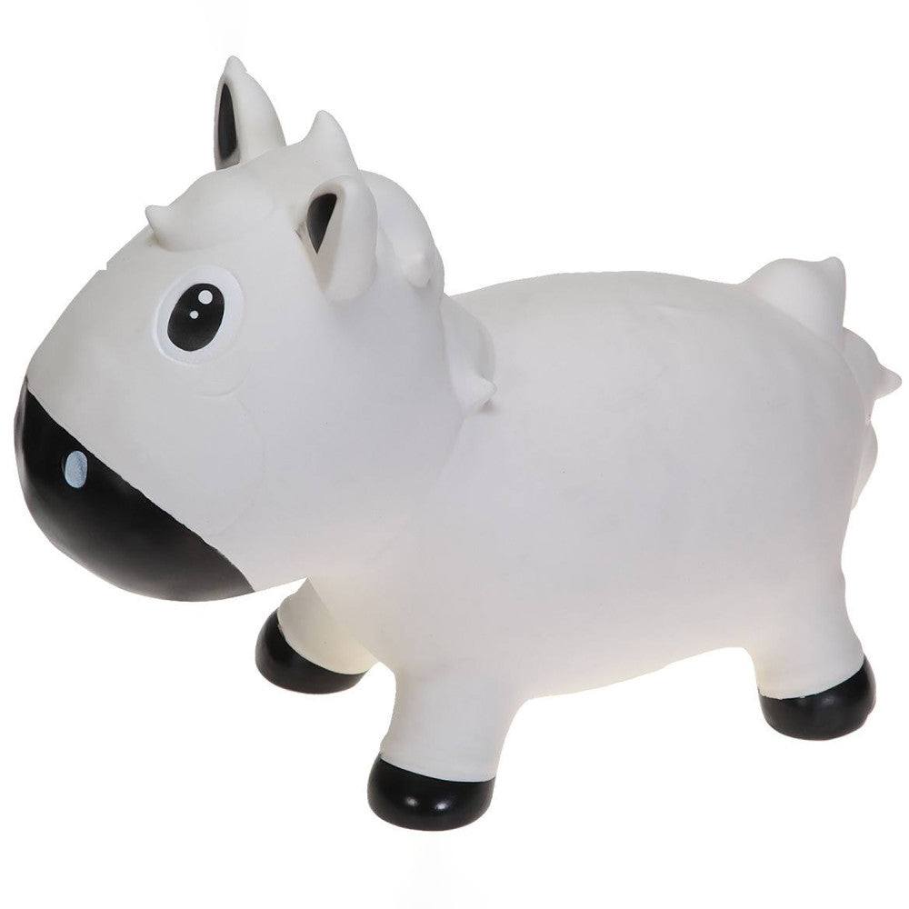 Pop It Up: Kidzzfarm Bouncing Horse: Junior - White - Inflatable Animal Hopper