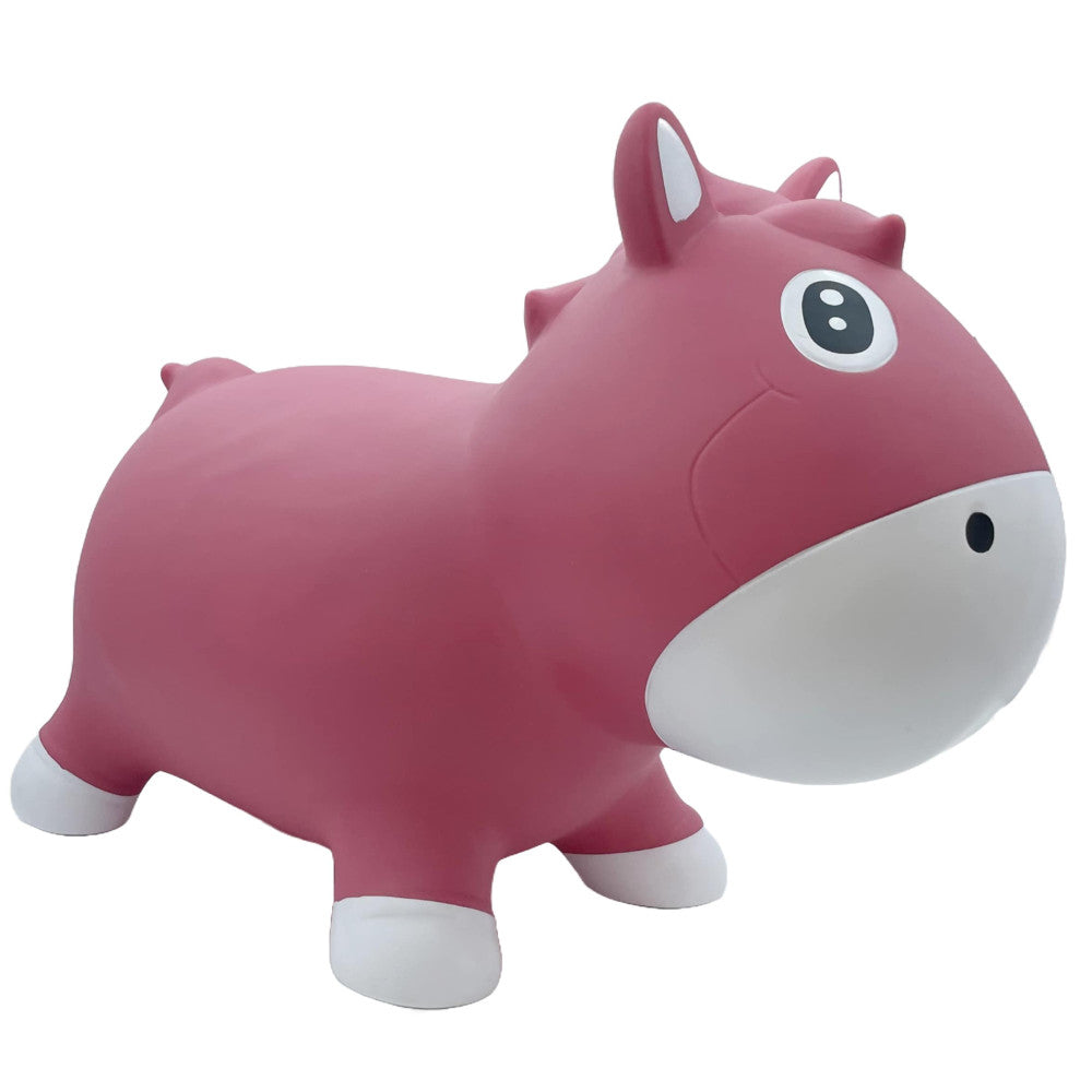 Pop It Up: Kidzzfarm Bouncing Horse: Junior - Pink - Inflatable Animal Hopper