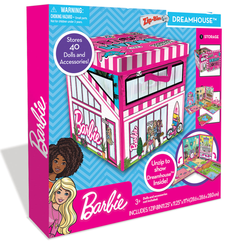 Tara Toy Barbie ZipBin Dreamhouse Playset and Storage Box