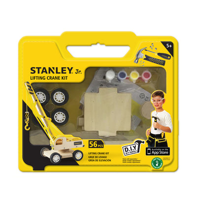 STANLEY Jr. - DIY Yellow Lifting Crane Construction Kit for Kids