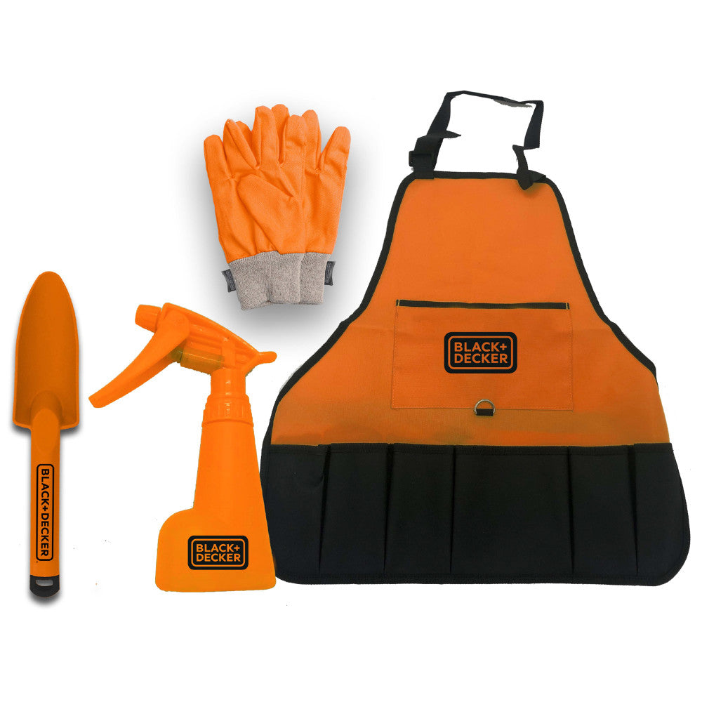 Black and Decker Kids 4-Piece Gardening Set - Pretend Play Costume