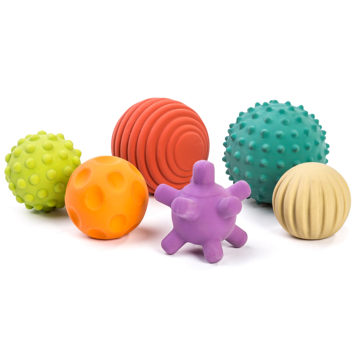 Miniland Educational Sensory Balls - Set of 6 - Multicolor Textured