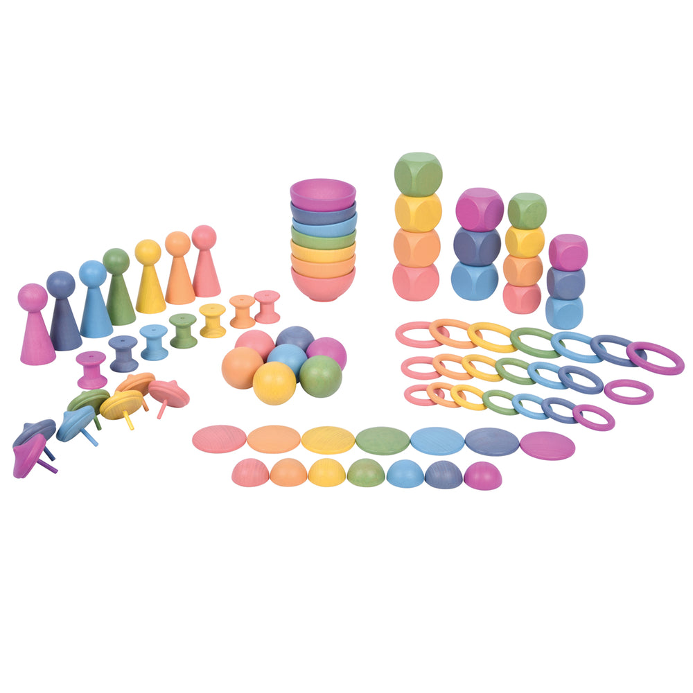 TickiT Rainbow Wooden Super Set ‚Äì 84 Pieces in 7 Colors