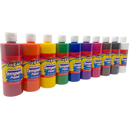 Cra-Z-Art: Classroom Pack: Washable Tempera Paints - 10 Bottle - 8oz Each