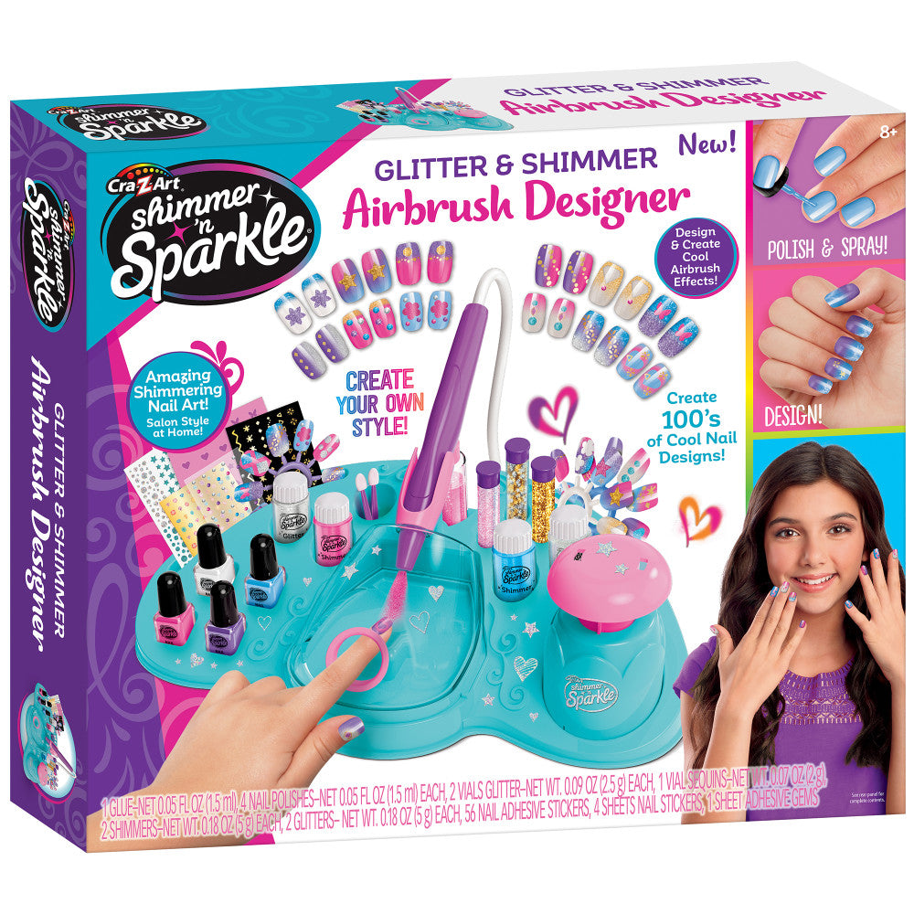 Cra-Z-Art Shimmer 'N Sparkle Airbrush Nail Art Studio Kit for Tweens