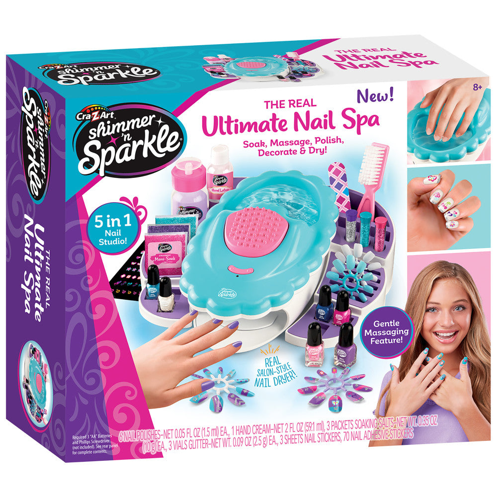 Cra-Z-Art Shimmer 'N Sparkle Ultimate Nail Spa 5-in-1 Nail Studio Kit