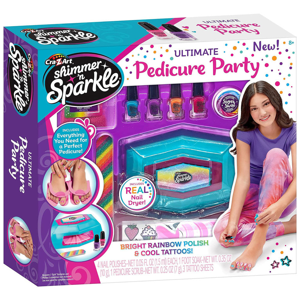 Cra-Z-Art Shimmer ‘N Sparkle: Ultimate Pedicure Party - Ages 8+